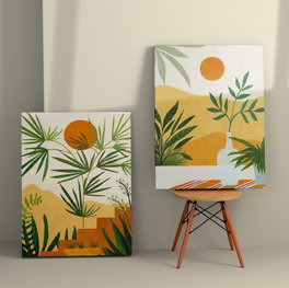 Wallity Juego de 2 Lienzos Decorativos 50 x 70 cm